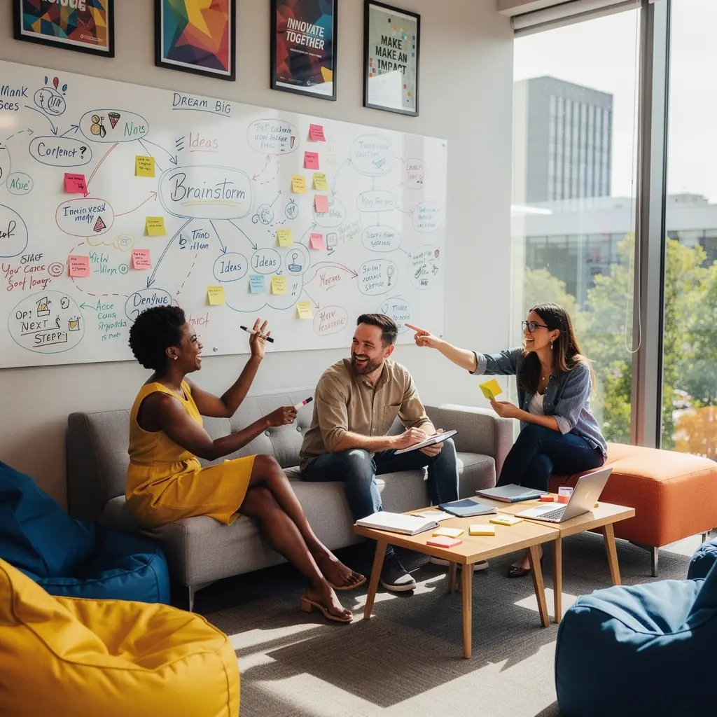 Гостевая зона с уютными креслами и журнальным столиком для отдыха.